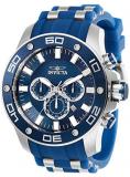 Invicta Men's Pro Diver Scuba Stainless Steel Quartz Watch with Silicone Strap, Blue, 26 (Model: 26085)