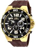 Invicta Men's Pro Diver Stainless Steel Quartz Watch with Silicone Strap, Brown, 32 (Model: 27531)