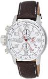 Invicta Men's 2771 "Force Collection" Stainless Steel Left-Handed Watch with Brown Leather Band