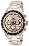 Invicta Men's 12457 Pro Diver Chronograph Rose Tone Textured Dial Stainless Steel Watch
