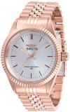 Invicta Men's Specialty Rose Gold-Tone Steel Bracelet & Case Quartz Silver-T...