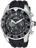 Invicta Men's Speedway Stainless Steel Quartz Watch with Silicone Strap, Black, 32 (Model: 26314)