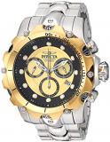 Invicta Men's Venom Quartz Watch with Stainless Steel Strap, Silver, 26 (Model: 29884)