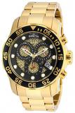 Invicta Men's 19837 Pro Diver 18k Gold Ion-Plated Stainless Steel Watch