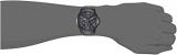 GUESS  Stainless Steel Black Ionic Plated Bracelet Watch with Day, Date + 24 Hour Military/Int'l Time. Color: Black (Model: U1184G3)