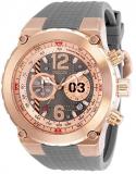 Invicta Men's Aviator Stainless Steel Quartz Watch with Silicone Strap, Grey, 32 (Model: 31583)