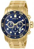 Invicta Men's 0073 Pro Diver Collection Chronograph 18k Gold-Plated Watch with Link Bracelet