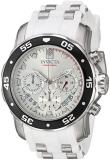 Invicta Men's Pro Diver Stainless Steel Quartz Watch with Polyurethane Strap, White, 25 (Model: 20290)