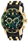Invicta Men's 6984 Pro Diver Collection Chronograph Green Dial Black Polyurethane Watch