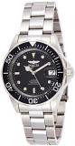 Invicta Men's 8926 Pro Diver Collection Automatic Watch, Silver-Tone/Black Dial/Half Open Back