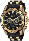Invicta Men's Pro Diver Stainless Steel Quartz Watch with Silicone Strap, Black, 25 (Model: 22340)