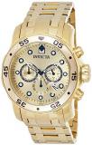 Invicta Men's 0074 pro Diver Analog Japanese Quartz 18k Gold-plated Stainless St...