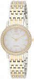Citizen Women's Quartz Watch with Stainless Steel Strap, Gold, 20 (Model: EX1484-81A)