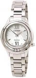Citizen Women's 33mm Eco-Drive Sunrise Diamond Accent Stainless Steel Watch