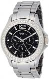 Fossil Riley Chrome Ceramic Ladies Watch CE1067