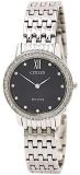 Citizen Silhouette Crystal Blue Dial Stainless Steel Ladies Watch EX148058L