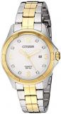 Citizen Women's Quartz Stainless-Steel Strap, Two Tone, 15 Casual Watch (Model: EU6084-57A)