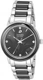Citizen Women's Eco-Drive Stainless Steel Quartz Watch with Ceramic Strap, Silver, 19 (Model: EM0748-51W)