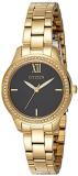 Citizen Women's Gold Tone, Stainless Steel, Black Dial and Crystallized Case Wat...
