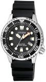 Citizen Women's Stainless Steel Quartz Watch with Plastic Strap, Black, 16 (Model: EP6050-17E)