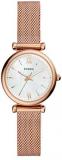 Fossil Women's Carlie Mini Stainless Steel Mesh Casual Quartz Watch