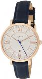 Fossil Women Jacqueline Stainless Steel and Leather Casual Quartz Watch
