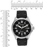 Citizen Men's Quartz Watch with Black Dial Analogue Display and Black Fabric Strap AW1410-08E