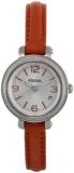 Fossil Heather Three Hand Leather Watch - Orange Es3332