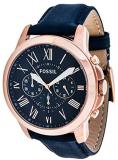 Fossil Mens Chronograph Quartz Watch with Leather Strap FS4835IE