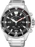 Citizen Eco-Drive Solar Quartz Black Dial Mens Watch AT2430-80E