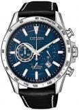 Citizez Eco-Drive Chronograph Titanium Leather Bracelet Men's Watch