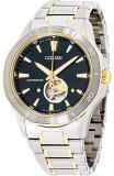 Citizen Men's Signature Mechanical-Hand-Wind Watch with Stainless-Steel Strap, Two Tone, 25 (Model: NB4014-56E)