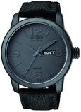 Citizen Rugged Design Stainless Steel Black Ion-Plated Watch, Eco-Drive Tech.(Solar Powered) and Water Depth Resistant(100m), For Men