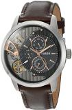 Fossil Mens ME1163 Townsman Twist Multifunction Dark Brown Leather Watch