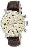Fossil Rhett Chronograph Leather Watch - Dark Brown Bq1007