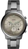 Fossil Neutra Chronograph Mens Wrist Watch w/Smoke Gray Stainless Steel Band