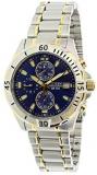 Citizen Quartz Mens Two-Tone Chronograph - Blue Dial - Bracelet - Date Display