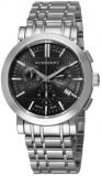 Burberry Men's BU1360 Heritage Silver Tone Stainless Steel Bracelet Dark Grey Dial Chronograph Watch