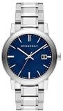 Burberry Embossed Blue Dial Stainless Steel Quartz Men's Watch BU9031