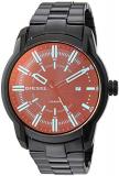 Diesel Men's Armbar Analog-Quartz Watch with Stainless-Steel-Plated Strap, Black, 22.5 (Model: DZ1870)
