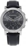 Burberry Women's BU9356 Large Check Black Leather Strap Chronograph Watch