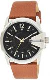 Diesel Men's Master Chief Quartz Leather Three-Hand Watch, Color: Brown (Model: DZ1617)