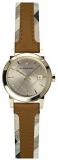 Burberry City Womens Analog Swiss Quartz Watch with Synthetic Leather Bracelet B...
