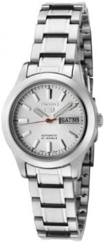 Seiko Women's SYMD87 Seiko 5 Automatic Light Silver Dial Stainless Steel Watch