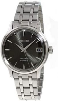 SEIKO PRESAGE Automatic Ladies Cocktail 'Espresso Martini' Gray Dial Steel Watch SRP837J1