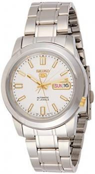 Seiko Men's SNKK07 5 Stainless Steel White Dial Watch