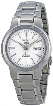 Seiko SNKA01 Men's 5 Automatic White Dial Stainless Steel Bracelet Watch