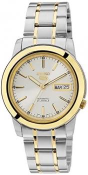 Seiko Men's SNKE54 Seiko 5 Automatic White Dial Two-Tone Stainless Steel Watch