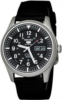 Seiko 5 Automatic Black Dial Mens Watch SNZG15J1
