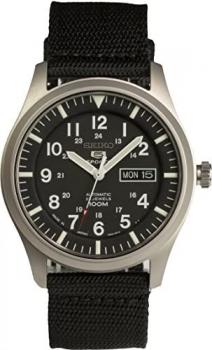 SEIKO 5 SPORTS Automatic made in Japan Black Dial Nylon Strap Watch SNZG15J1 Men's